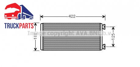 Радиатор печки (175х370х32мм) MERCEDES ACTROS MP2/MP3 OM541.920-OM542.964 10.02- (AVA COOLING | me6248) 1984845-103 фото