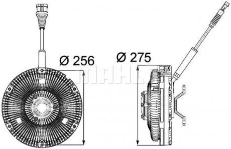 Муфта вентилятора радіатора (кількість штифтів: 5) DAF CF 85, XF 105 MX265-MX375 10.05- (MAHLE / KNECHT | cfc85000p) 2658526-1 фото