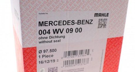 Гільза d97xd100.4xd103.5mm L-222mm Mercedes OM314.352.353.362.366 (MAHLE / KNECHT | 004 WV 09 00) 2817666-65 фото