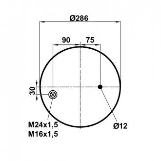 Sprężyna pneumatyczna z metalową paletą, (FABIO | 344911-6C)