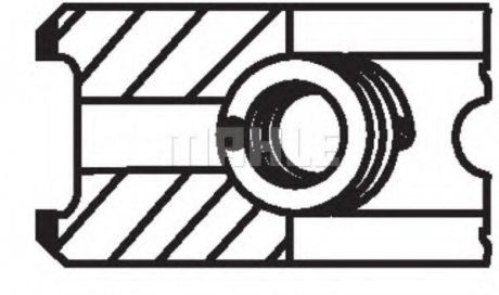 Поршневі кільця (131мм (STD) 4-3-4) VOLVO VOLVO A, B12, FH12, FL12, FM12, NH12; Renault MAGNUM D12A340-DXi12 (MAHLE / KNECHT | 038 03 N0) 1841774-1 фото