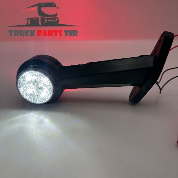 Lampa obrysowa znosu przyczepy dwukolorowa LED 16 cm pod kątem 45&deg; 24V Schmitz Krone K&ouml;gel Schwarzmuller Wielton Fliegl K&auml;ssbohrer Tirsan Fruhauf Benalu VanHool