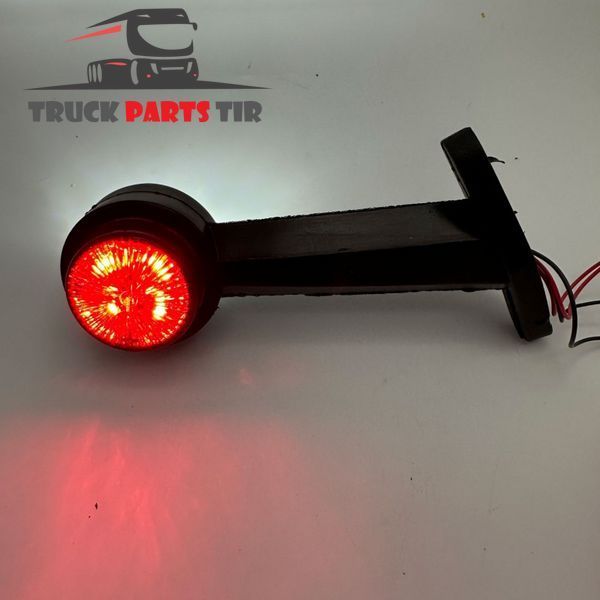 Lampa obrysowa znosu przyczepy dwukolorowa LED 16 cm pod kątem 45&deg; 24V Schmitz Krone K&ouml;gel Schwarzmuller Wielton Fliegl K&auml;ssbohrer Tirsan Fruhauf Benalu VanHool