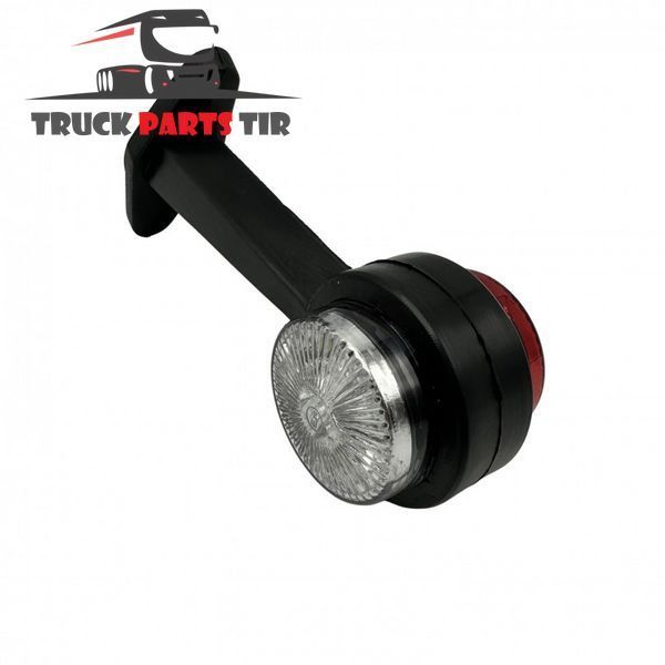 Lampa obrysowa znosu przyczepy dwukolorowa LED 16 cm pod kątem 45&deg; 24V Schmitz Krone K&ouml;gel Schwarzmuller Wielton Fliegl K&auml;ssbohrer Tirsan Fruhauf Benalu VanHool