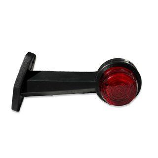 Lampa Obrysowa (R&oacute;g) Na Żar&oacute;wkę Czerwono-Biała 16CM Prosta Do Przyczepy