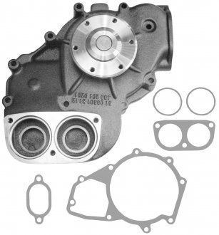 Водяная помпа Mercedes (OM 401/402/404/407/421/422/423/424/427/441/442/443/444/447) Imp.: 125x15 mm (403 200 0601, 403 200 3601, 403 200 4401, 403 200 5101, 403 200 7101, 4032000601, 4032003601, 4032004401, 4032005101, 4032007101) (WASPO | 206-7701) 4212618-33 фото