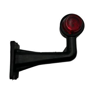Lampa Obrysowa (R&oacute;g) Na Żar&oacute;wkę Czerwono-Biała 20CM Zakrzywiona Do Przyczepy