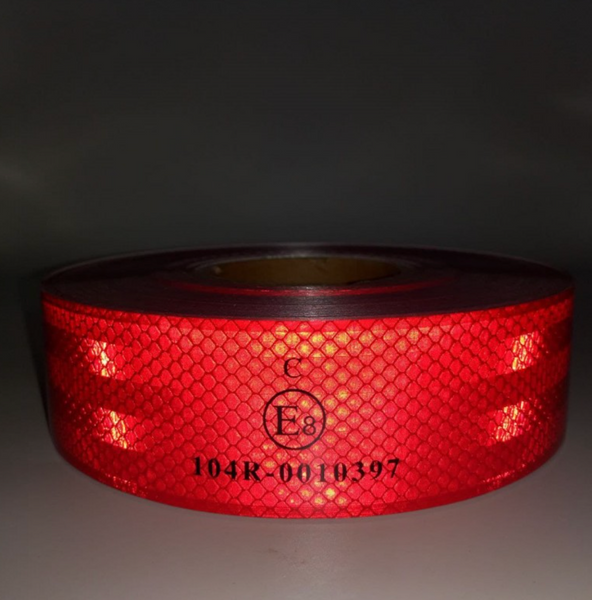 Лента светоотражающая для маркировки кузова бухта 50м, самоклейка, червона E8 MG100638 фото