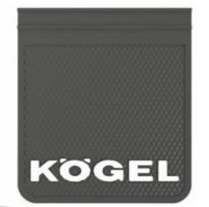 Fartuch przeciwbłotny naczepy 450&times;400 mm z napisem Kogel (tłoczony)
