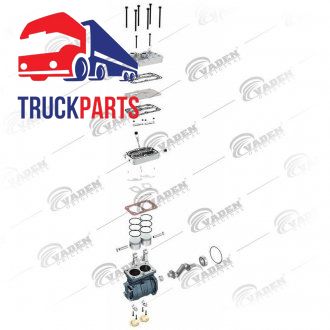 Компрессор DAF DAF 95XF, CF75, 85XF (1310523/1451651, 9115045000, 9115045010, 9115045030) (Vaden | 1600060001) 2783388-29 фото