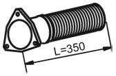 Труба вихлопна (гофра) середня DAF 95 WS225-WS315M L-350mm (Dinex | 21203) 3742734-161 фото