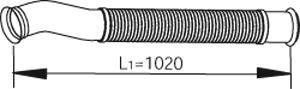 Труба глушителя DAF CF75 PE183C-PR265S 