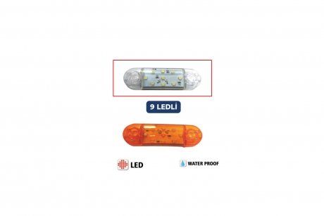 Lampa ponadgabarytowa 9 LED biała (YUCEPLAST | yp-137w)