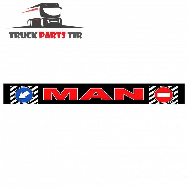 Tylny chlapacz z napisem &bdquo;MAN&rdquo; czerwony (350&times;2400)