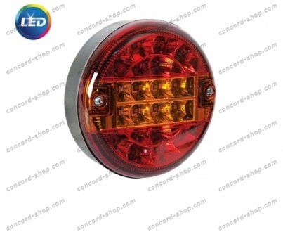 Ліхтар задній LED, красно-желтый, 3-х функц., 24 W d=137/d=142x52, M6 (45) (mm) (ISIKSAN | 10401 K) 4764571-29 фото