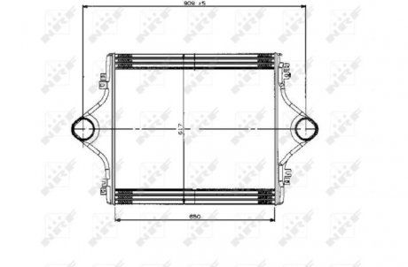 Intercooler MAN E2000, F2000 D2840LF21-E2866DF01 01.94- (NRF | 309005)