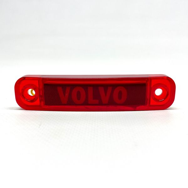 Габаритный фонарь светодиодный красный 24В с надписью Volvo L003024VLR фото