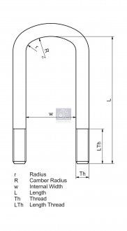 Wspornik do montażu sprężyny M22x2,5mm; 92mmx205mm SCANIA 3, 4, P,G,R,T 01.88- (DT | 1.25354)