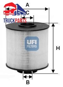 Filtr paliwa (UFI | 2601700)