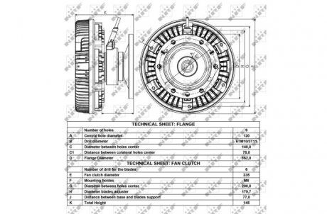 Гідромуфта без вентилятора Mercedes ACTROS OM541.920-OM542.969 >1996 d235mm (NRF | 49009) 1981159-182 фото