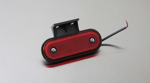Lampa oversize 20 LED owalna, czerwona + uchwyt