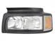 Reflektor lewy (H1, manualny, bez silnika, z kierunkowskazem, kolor wstawki: srebrny, kolor kierunkowskazu: pomarańczowy) Renault KERAX, MIDLUM, PREMIUM 04.96- (TRUCKLIGHT | hl-rv001l)