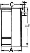 Tuleja cylindrowa (średnica wewnętrzna: 130mm, długość: 258mm, średnica krawędzi: 164,1mm) MERCEDES ACTROS, ACTROS MP2/MP3, TOURISMO (O 350), TRAVEGO (O 580); NEOPLAN SKYLINER OM541.920-OM942.911 (KOLBENSCHMIDT | 89 878 110)