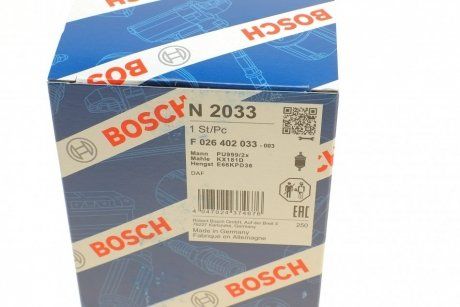 Топливный фильтр DAF 95 XF, CF 75, CF 85, XF 95 PE183C-XF355M 01.97- (BOSCH | f026402033) 1819185-22 фото