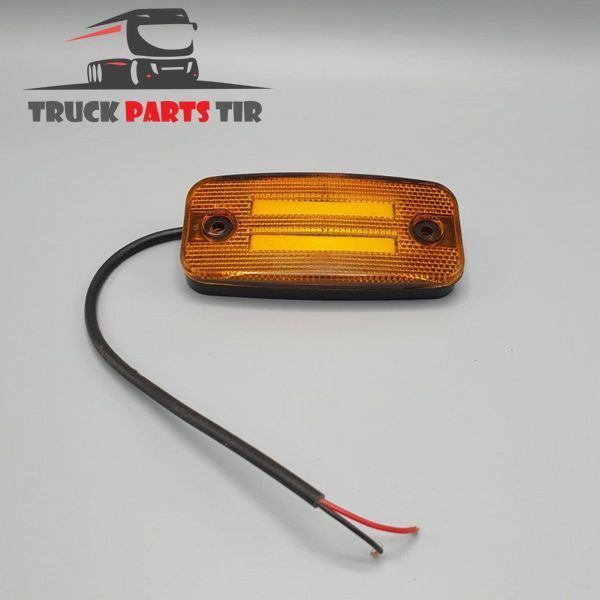 Obrysowa lampa LED ż&oacute;łta z uchwytem 24V przyczepy Schmitz Cargobull, Krone, K&auml;ssbohrer, Wielton, K&ouml;gel, LeciTrailer