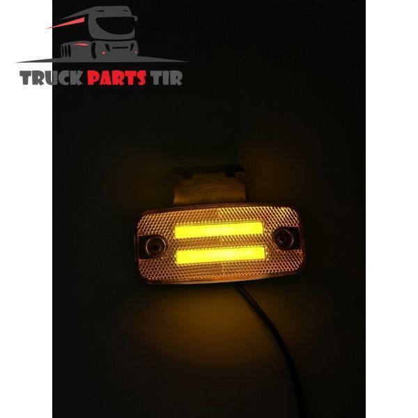 Obrysowa lampa LED ż&oacute;łta z uchwytem 24V przyczepy Schmitz Cargobull, Krone, K&auml;ssbohrer, Wielton, K&ouml;gel, LeciTrailer