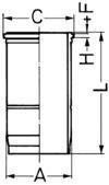 Tuleja cylindrowa (średnica wewnętrzna: 131mm, długość: 273mm, średnica krawędzi: 159,6mm) Renault MAGNUM; VOLVO 8500, 8700, 9700, 9900, A, B12, FH12, FM12, NH12 D12A340-DXi12 (KOLBENSCHMIDT | 89 593 110)