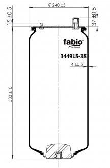 Poduszka pneumatyczna bez palety, (FABIO | 344915-3S)