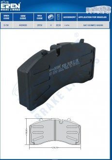 Тормозные колодки WVA 29158 SAF (с монт. комлектом) (Eren | d-158) 4681800-98 фото