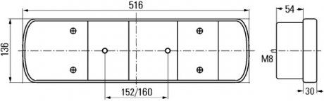 Ліхтар задній 7-секційний SCANIA 4-SERIES/P/G/R/T >1995 лівий (HELLA BEHR | 2VD 008 205-011) 3702210-173 фото