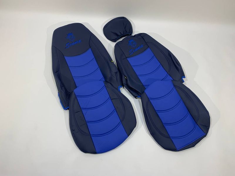 Набор чехлов для сидений c подголовником SCANIA R-G 420 Синего цвета SCA-R420BU-L фото