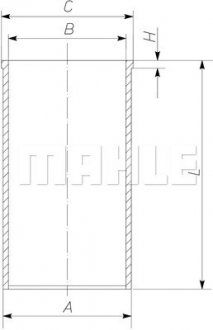 Tuleja cylindrowa (średnica wewnętrzna: 108mm, długość: 217mm, średnica krawędzi: 116mm) MAN CLA, EL, EM, FOCL, G90, HOCL, L2000, LION S INTERCITY, LION?S CITY, LION?S CLASSIC BF6M2013-TCD2012L64V 08.87- (MAHLE / KNECHT | 227 WT 39 00)