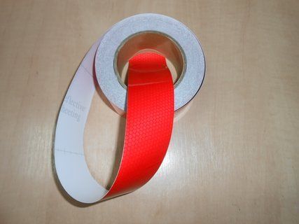 Контурна маркувальна стрічка для контейнерів і причепів черво 1м (50м) PL-006Z фото