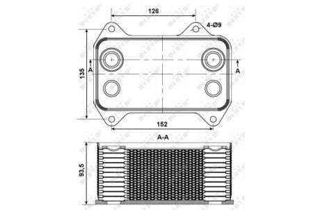 Масляний радіатор (112x90x202мм) DAF CF 85, XF 95 MX265-XF355M 01.01-05.13 (NRF | 31195) 1858374-1 фото