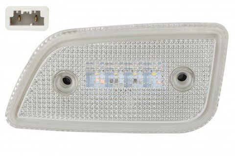 Lampa obrysowa LED dachowa Mercedes Actros MP4 lewa biała