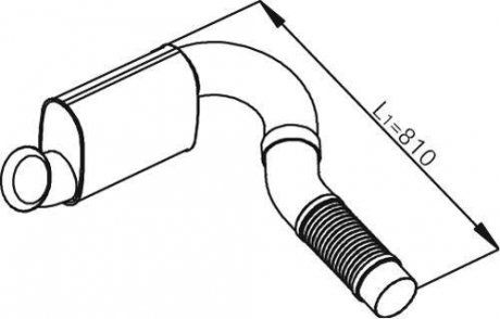 Труба глушителя начальная (Dinex | 54178) 2177849-148 фото