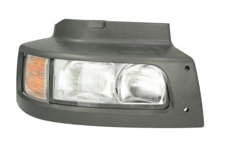 Reflektor prawy (H1/P21W/W5W, manualny, bez silnika, z kierunkowskazem, kolor wkładu: srebrny, kolor kierunkowskazu: pomarańczowy) Renault MIDLUM 01.00- (TRUCKLIGHT | hl-rv008r)