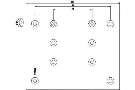 Тормозные накладки MAN F2000/F90/M2000/M90/TGA, Mercedes ACTROS/ATEGO/MK/SK/ZETROS 414x223mm (TEXTAR | 1949605) 4435435-103 фото