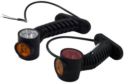 Boczna lampa obrysowa (wysięgnik) 12/24V W148.1 biała/czerwona/pomarańczowa prawa przew&oacute;d 0.5 m do przyczep Schmitz Cargobull, Krone, K&auml;ssbohrer, Wielton, K&ouml;gel, LeciTrailer