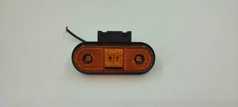 Ponadgabarytowa lampa LED owalna, ż&oacute;łta + wspornik