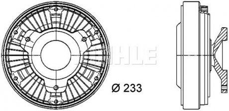 Муфта вентилятора радиатора MERCEDES ACTROS, ACTROS MP2 / MP3, MK, SK OM402.971-OM542.964 07.87- (MAHLE / KNECHT | cfc 21 000p) 2803163-113 фото