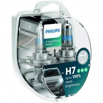 Лампа розжарювання H7 X-tremeVision Pro150 +150 12V 55W PX26d (комплект) (вир-во) (PHILIPS | 12972XVPS2) 2698131-4 фото