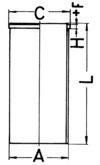 Tuleja cylindra (100mm) CATERPILLAR M; LANDINI LĄDOWA, LEGENDA, MITY; MASSEY FERGUSON 5000, 6000, 7000; MC CORMICK MC; Renault MIDLINER 1104C-44T-T4.40 (KOLBENSCHMIDT | 89 555 190)