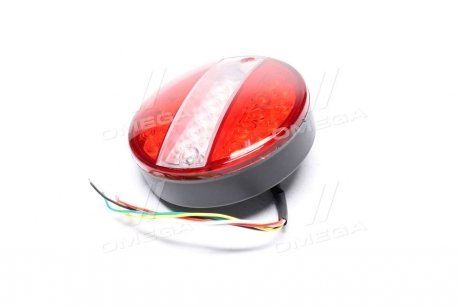 Ліхтар задній круглий LED (червоно-білий) із покажчиком повороту (TEMPEST | tp 97-27-94) 3831299-2 фото