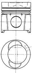 Поршень (STD) d108mm d40x90mm MAN D0826/D0824 LF/LFG/LFL/LOH/LUH (KOLBENSCHMIDT | 94 487 600) 2223292-66 фото