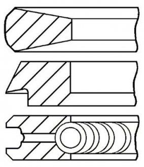 Кільця поршневі (115мм (STD) 1.5-2-4) IVECO STRALIS I, TRAKKER I, TRAKKER II; ASTRA HD 8; IRISBUS ARWAY, CROSSWAY, EURORIDER, EVADYS F2BE0681A-F2BE3682B 06.03- (FEDERAL MOGUL | 08-431100-00) 3284433-173 фото